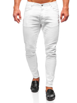 Білі джинсові штани чоловічі slim fit Bolf R927