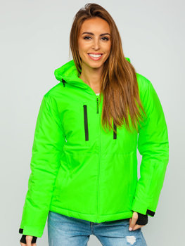 Зелений-неон зимова жіноча спортивна куртка Bolf HH012A