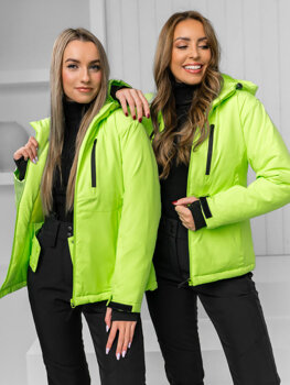 Зелено-неонова жіноча спортивна зимова куртка Bolf HH012B