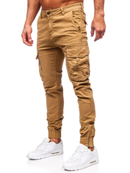 Коричневі тканинні джоггери чоловічі штани карго Bolf 2233