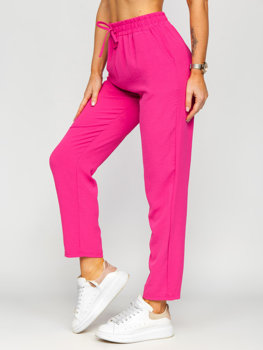 Рожеві жіночі тканинні штани Bolf W7325