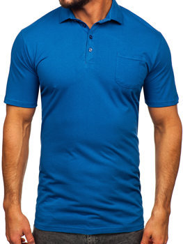 Синя чоловіча бавовняна футболка-поло Bolf 143006