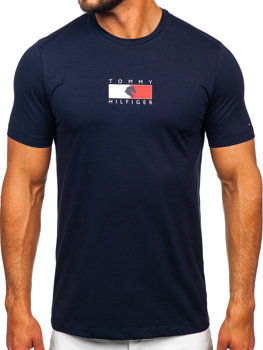 Темно-синя чоловіча футболка з принтом Tommy Hilfiger TH10082