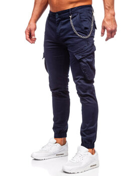 Темно-сині тканинні чоловічі штани карго Bolf SK850