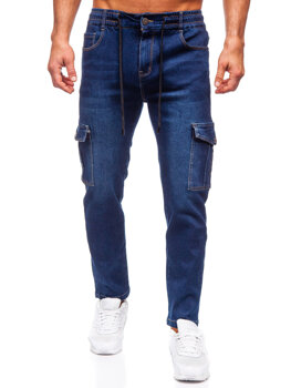 Темно-сині чоловічі джинси карго Bolf 8135