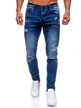 Темно-сині чоловічі джинсові штани regular fit Bolf 4003-1