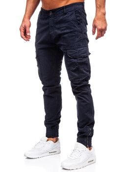 Темно-сині чоловічі камуфляжні штани джогери-карго Bolf 2233