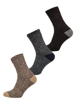 Теплі зимові термошкарпетки чоловічі різнокольорові Bolf A8990-1-3P 3 PACK