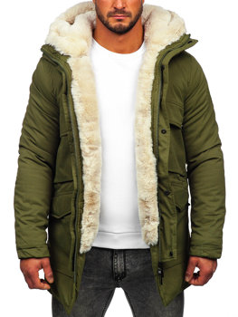 Хакі чоловіча зимова куртка парку Bolf M115
