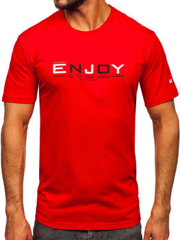 Червона бавовняна чоловіча футболка Bolf 14739