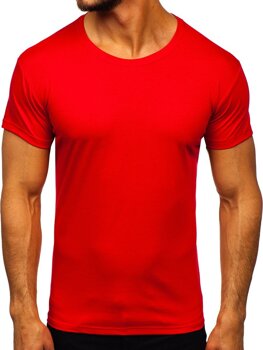 Червона чоловіча футболка без принту Bolf 2005