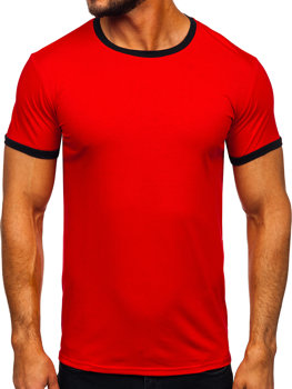 Червона чоловіча футболка без принту Bolf 8T83