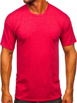 Червона чоловіча футболка без принту Bolf B10