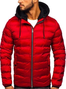 Чоловіча демісезонна червона куртка Bolf 5332
