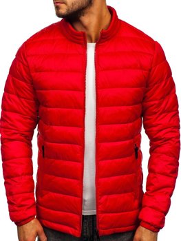 Чоловіча зимова стьобана куртка Червона Bolf 1119
