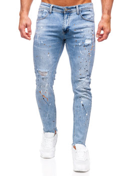 Чоловічі сині джинсові штани slim fit Bolf KX1136