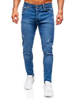 Чоловічі темно-сині джинсові штани slim fit Bolf 6486