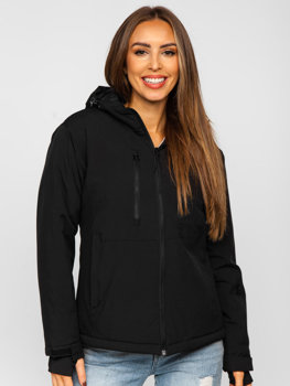 Чорна зимова жіноча спортивна куртка Bolf HH012A