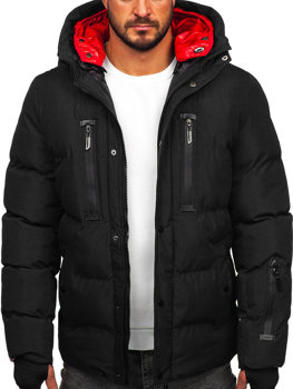 Чорна стьобана куртка чоловіча зимова Bolf 5M771