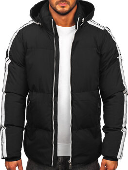 Чорна стьобана чоловіча зимова куртка Bolf 9979