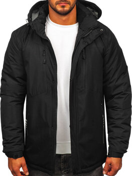 Чорна чоловіча зимова куртка Bolf 22M321