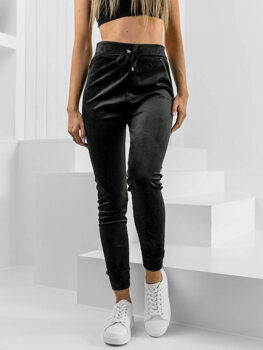Чорні велюрові жіночі спортивні штани Bolf HL467