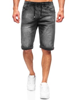 Чорні чоловічі джинсові шорти Bolf K15010-2