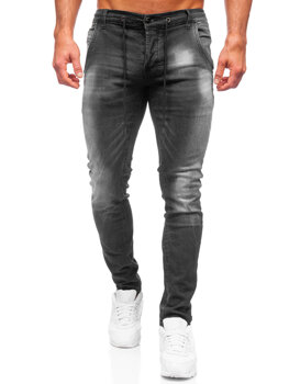 Чорні чоловічі джинсові штани regular fit Bolf MP004N