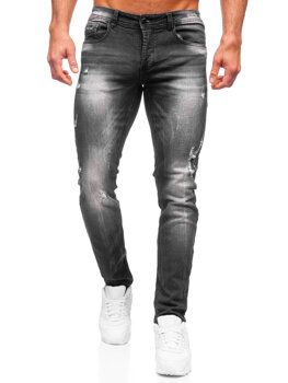 Чорні чоловічі джинсові штани regular fit Bolf MP010N