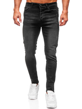 Чорні чоловічі джинсові штани slim fit Bolf 6161