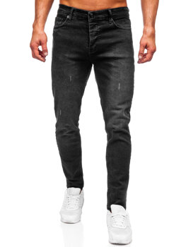 Чорні чоловічі джинсові штани slim fit Bolf 6494