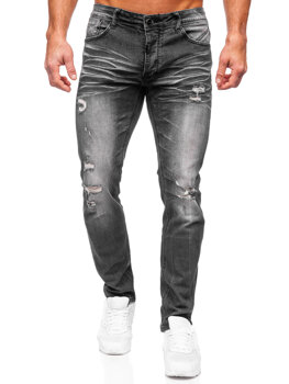 Чорні чоловічі джинсові штани slim fit Bolf MP0032N