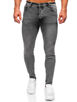 Чорні чоловічі джинсові штани slim fit Bolf R925-1