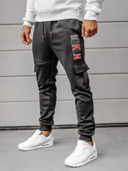 Чорні чоловічі спортивні штани  карго  Bolf K10287A