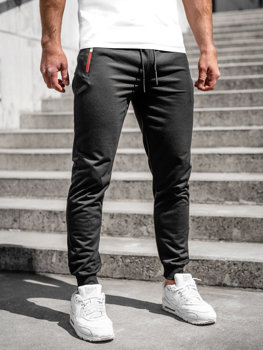 Чорні чоловічі трикотажні штани джоггери Bolf JX5007A