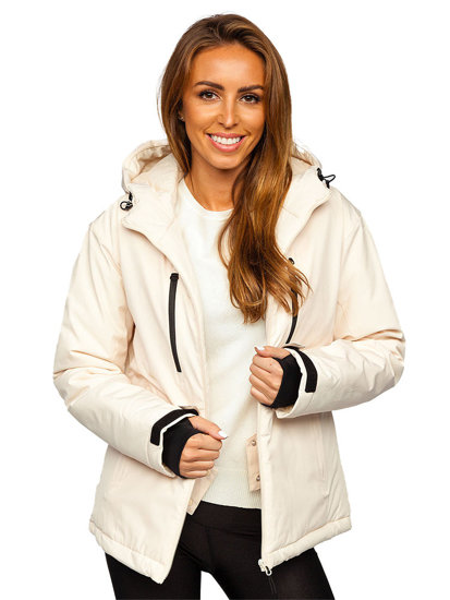 Бежева зимова жіноча спортивна куртка Bolf HH012