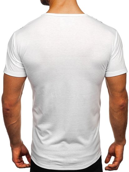 Біла чоловіча футболка з принтом Bolf KS2525T