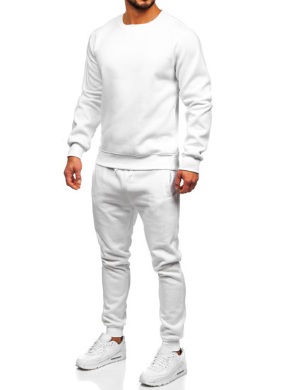 Білий чоловічий спортивний костюм Bolf D001