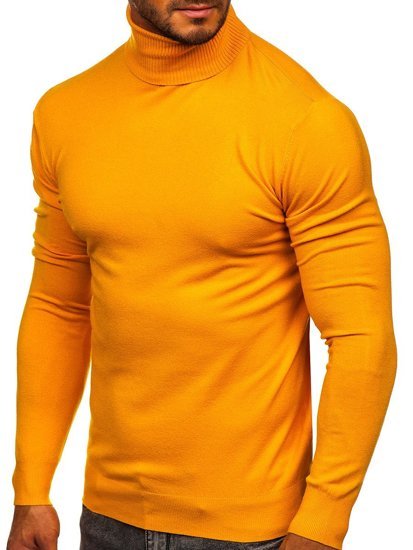 Жовта чоловічий светр гольф Bolf YY02