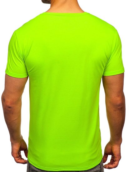 Зелена неонова чоловіча футболка з принтом Bolf Y70011