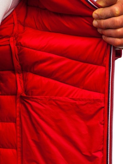 Куртка чоловіча демісезонна спортивна червона Bolf LY1016
