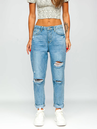 Сині жіночі джинси джинси з поясом Bolf DM321M