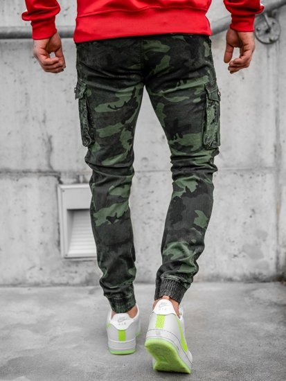 Темно-зелені чоловічі штани джоггери-карго Bolf CT6019
