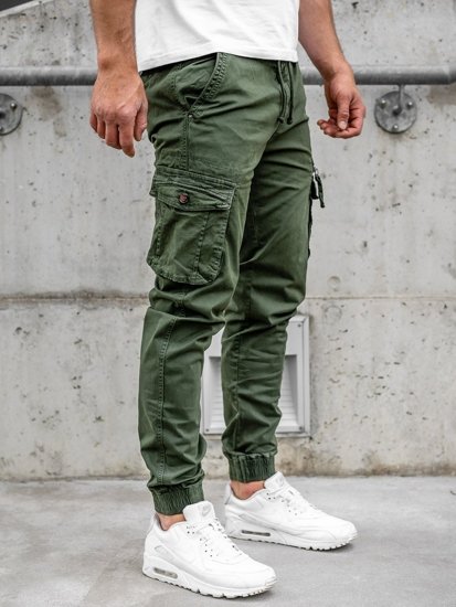 Темно-зелені штани джоггери карго чоловічі Bolf CT6702S0