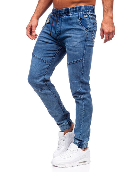 Темно-сині чоловічі джинси джоггери BOLF HY1018