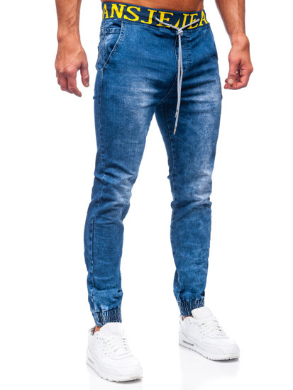 Темно-сині чоловічі джинси джоггери Bolf TF113