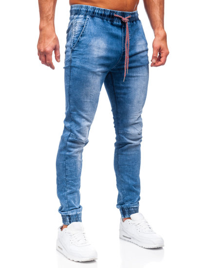 Темно-сині чоловічі джинси джоггери Bolf TF119