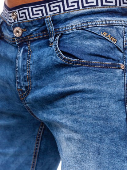 Темно-сині чоловічі джинсові шорти Bolf K15009