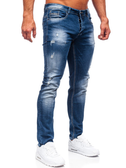 Темно-сині чоловічі джинсові штани regular fit Bolf MP010B