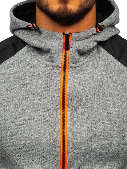 Чоловіча демісезонна спортивна куртка сіра Bolf KS1921